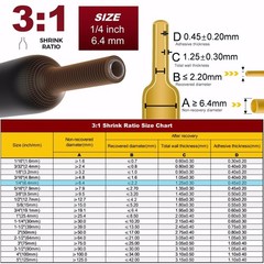 20ft 6.1M 1/4 Inch 6.4mm Yellow Heat Shrink Tubing 31 Marine Grade ET2064Y