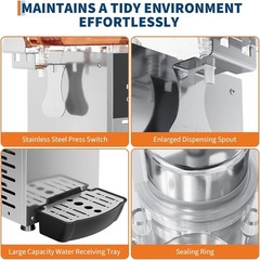 18L Commercial Cold Juice Dispenser, Single Tank Ice Drink Machine for Business