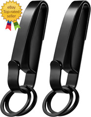 2 Pack Duty Belt Key Holder, Quick Release Key Ring Clip, for Police & Law