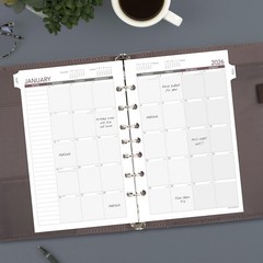 2026 Planner Refill Monthly 5.5×8.5 Inch Loose Leaf Unruled Desk Inserts