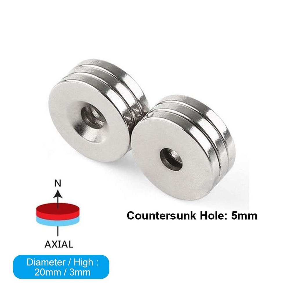 Lot Countersunk Ring Round Disc Strong Neodymium Magnets Rare Earth with Hole US