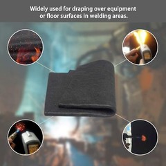 Large 4′ x 6′ x 3mm Welding Blanket Plumbing Shield Heat Slag Carbon Fiber Cloth