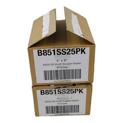50 Count #000 Kraft Bubble Mailers Small Part Mailer 7″ x 4″ Inner Dimension