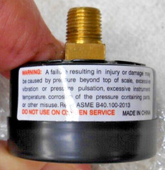 0-160 PSI Norgren Air Pressure Regulator Gauge 18-015-212 1/8″ Male NPT Back Out