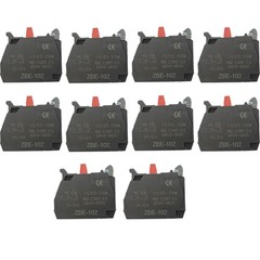 10Pack ZBE 102 Single Contact Block Silver Alloy Screw Clamp Terminal 1NC ZBE102