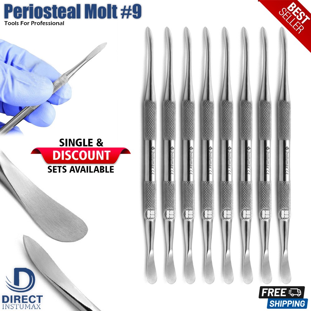 Dental Periosteal Elevator Molt #9 Double Ended German Grade Stainless Steel
