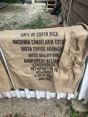 Jute Burlap Coffee Bag Sack Cafe de Costa Rica Hacienda Estate