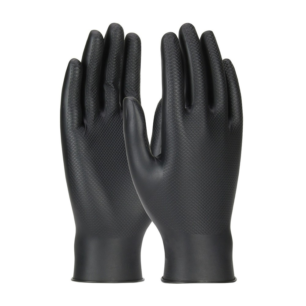 PIP Ambi-Dex Grippaz 67-246 Black Nitrile Gloves 6mil S–XXL Disposable