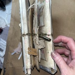 Handmade Junk Journal Folio Loaded with Flaps and Flips Working Lock And Keys