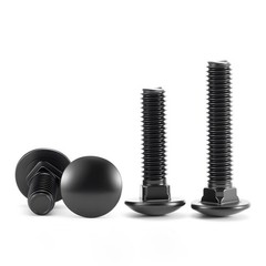 M6 M8 M10 M12 – M24 8.8 Grade Steel Carriage Bolts Cup Square Dome Screws Black