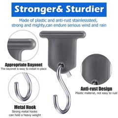 14 Pack RV Awning Hooks Hangers S Shaped Hooks for Lights Camping Tent