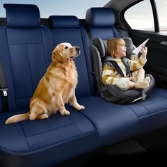 Leather Car Seat Covers Back Set,Universal Fit for Most Cars,SUVs and Sedans,Wat