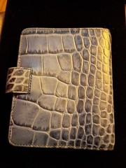 Filofax Pocket Classic Croc Organiser Planner Diary Indigo Leather w 2026 Refill