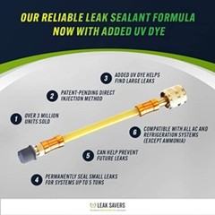 Leak Saver Direct Inject UV Leak Sealer Up to 5T Seal Fast and Easy