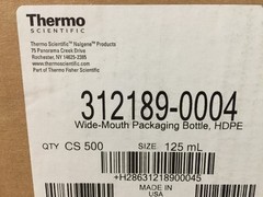 NEW (6) Nalgene Packaging Bottles, 125ml 4oz, Wide Mouth, HDPE