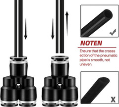 Air Line Union Push To Connect Fittings Y-Spliter For 3/8″ OD Pneumatic 10Pcs