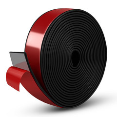 Neoprene Rubber Strips, 1″ Wide X 1/16″ Thick X 115″ Long Adhesive Solid Rubber
