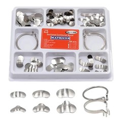 100pcs/Box Dentales Matrices Bandas de matriz de metal contorneadas se Dentista