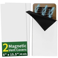 FINDMAG High Strength Magnetic Vent Covers, 8″ x 15.5″ 8″×15.5″ 2Pack, White