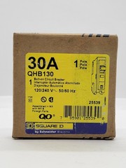 Square D QHB130 Miniature Bolt-On Circuit Breaker 30A 1P 120/240V 65KA QHB