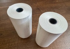 4″ x 125′ Thermal Paper Rolls , 0.5 inch Inner Core – 2 Rolls. Made in USA.