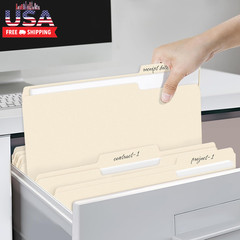 File Folders, 30 Pack Manilla Folders 8.5 X 11, 1/3 Cut Tab for Easy Labeling an