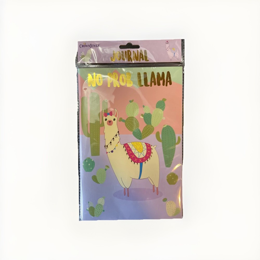 Crown Jewelz No Prob Llama Notebook Journal – 5.5” x 8” – New