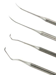 4pc Stainless Steel Dental Pick Probe Wax Carver Carving Scaler Hygiene Tool Set