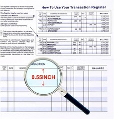 Larger Lines 20 Pack Checkbook Register, Check Registers for Personal Use, Blank