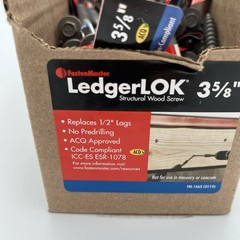 NEW!! 150 Pack LedgerLOK Structural Ledger 3-5/8 inch Wood Screws – FML358-INDY