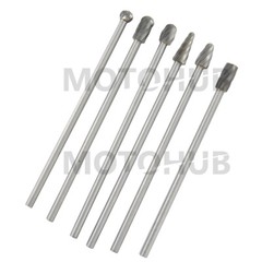 6pcs 1/4″ Tungsten Steel Carbide Burr Rotary Drill Bits Tools Cutter Files Set