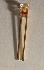Rare Historic Western Electric LED s Collectible, Heavy GOLD leads NOS Round 3mm