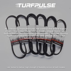 Lawn Mower Deck Belt 151 1/2 Inch x 1/2 Inch VBelt Durable Aramid Cord Replacem