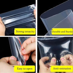 1000-100Pcs Small Zip Lock Plastic Bags Transparent Bag Reclosable Vacuum Storag