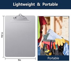 Sunnyclip Metal Clipboard, Contractor Heavy Duty Rust-Proof Hangable Recycled Al