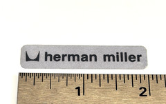 Genuine Herman Miller Foil Stickers, Label, Tag, with Logo in Silver