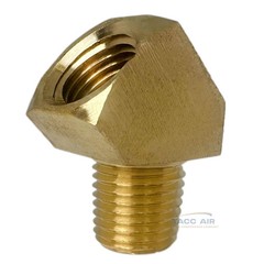 2 Pack 45 Degree 1/4″ NPT Pipe Thread Brass Street Elbow Fitting 50130