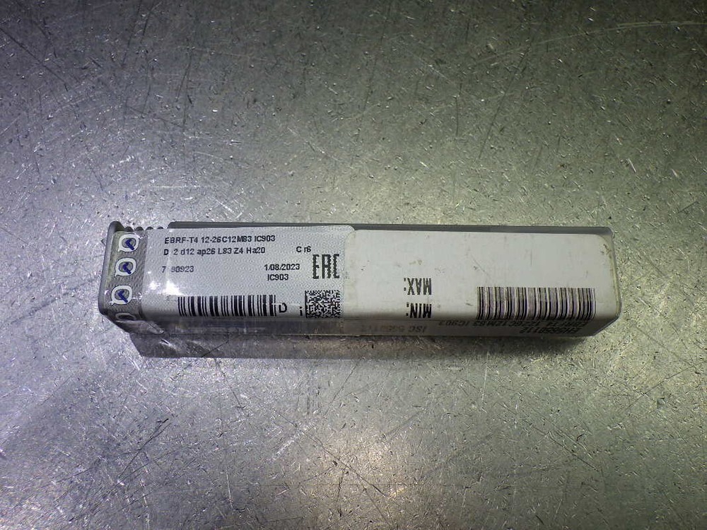 Iscar 12mm 4 Flute Carbide Ballnose Roughing Endmill EBRF-T412-26C12M83 IC903 (L