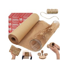 Honeycomb Packing Paper,12″ W x 200′ L Bubble Cushioning Wrap for Moving,Prod…