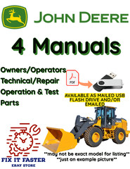 JOHN DEERE 644K LOADER OWNERS OPERATION & TEST TECHNICAL PARTS MANUAL PDF USB