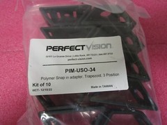 Qty (10) Perfect Vision PIM-USO-34 Polymer Snap in Adapter Trapezoid 3 Position