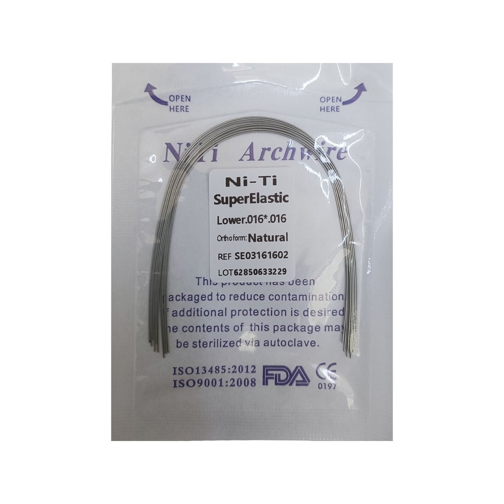 100PCS Alambre para Arco Dental NITI Rectangular Forma Natural Super Elástico