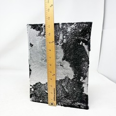 Silver Metallic Cowhide Pony Hair Notebook Western Glam Binder Sleeve 11.5 in