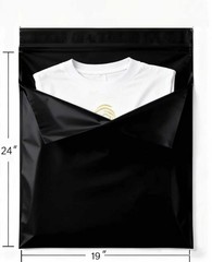 #7 19×24 Poly Mailers Envelopes Shipping Bags Black 300 Pieces
