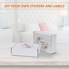 7x5x2 Small Shipping Boxes Set of 50, White Corrugated Cardboard Box Literatu…