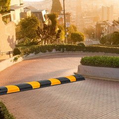 VEVOR 2pcs 6 Feet Rubber Driveway Modular Heavy Duty Speed Cable Protector Ramp
