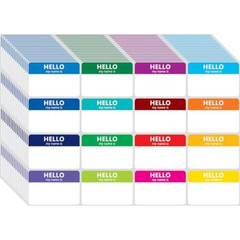400 Pcs Name Tags Colorful Sticker-16 Colors (3″x2″) Hello My Name is Peel