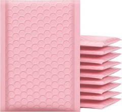 SuperPackage® 500 #000 4 X 7 Poly Bubble Mailers Padded Envelopes -Light Pink