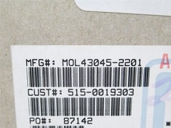 229268 New-No Box; Molex 43045-2201 Lot-3 Shrouded Headers; 90Deg; 22-Pin