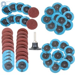 2″ Roll Lock Die Grinder 36 60 80 120 240 Grit Quick Change Sanding Disc 51 Pcs